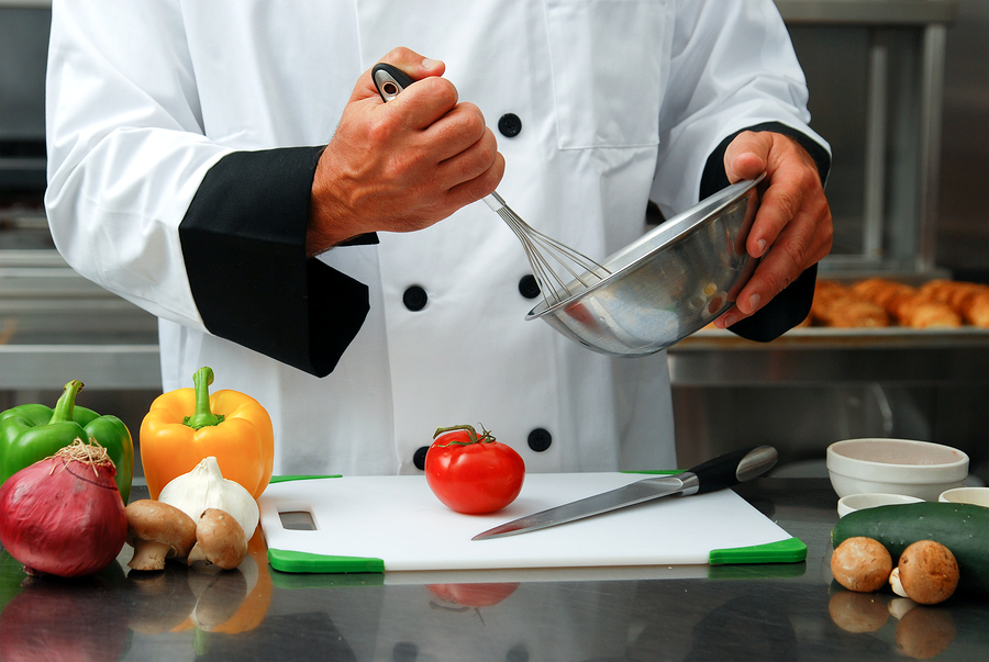 chef with food