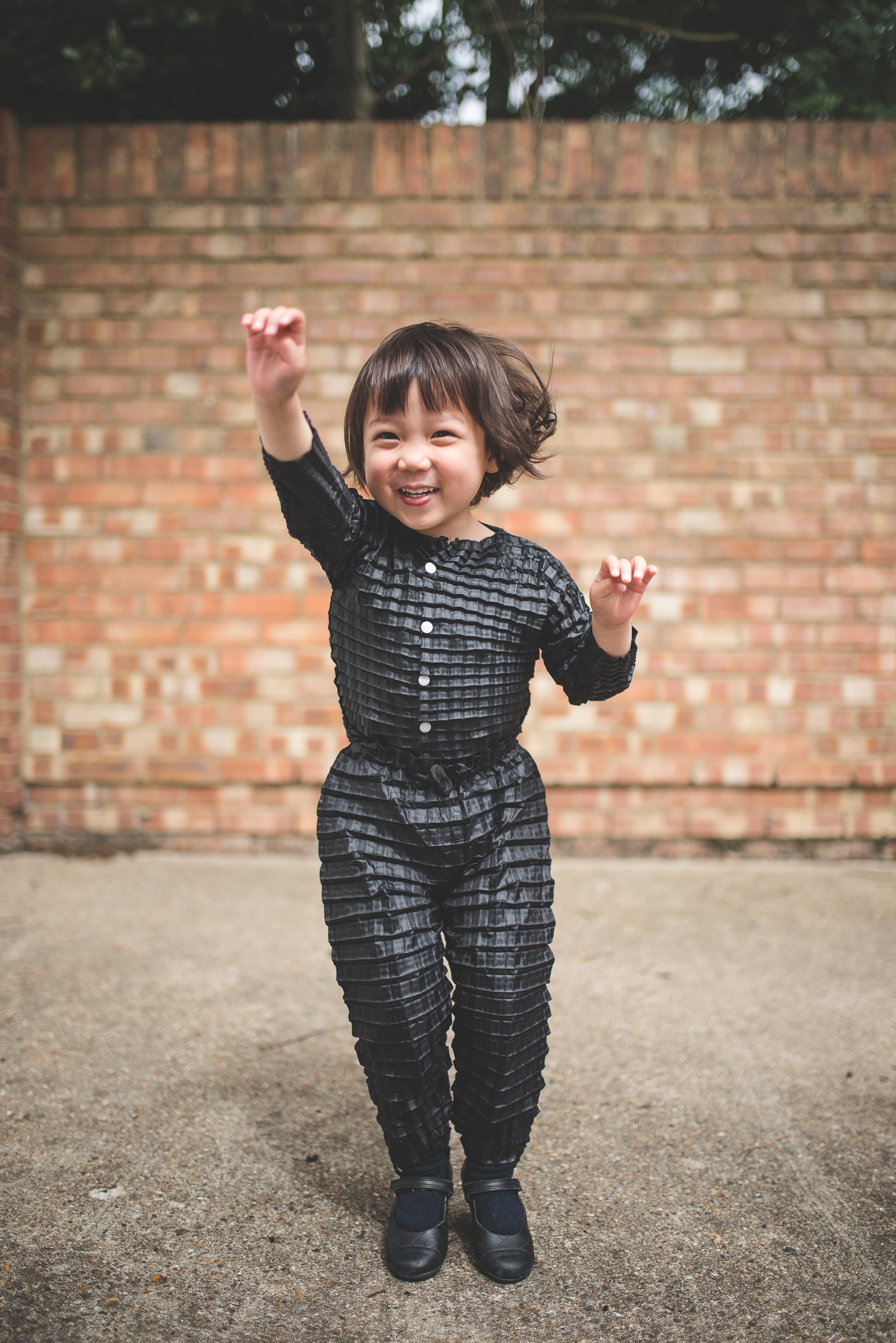 girl wearing clothes that grow