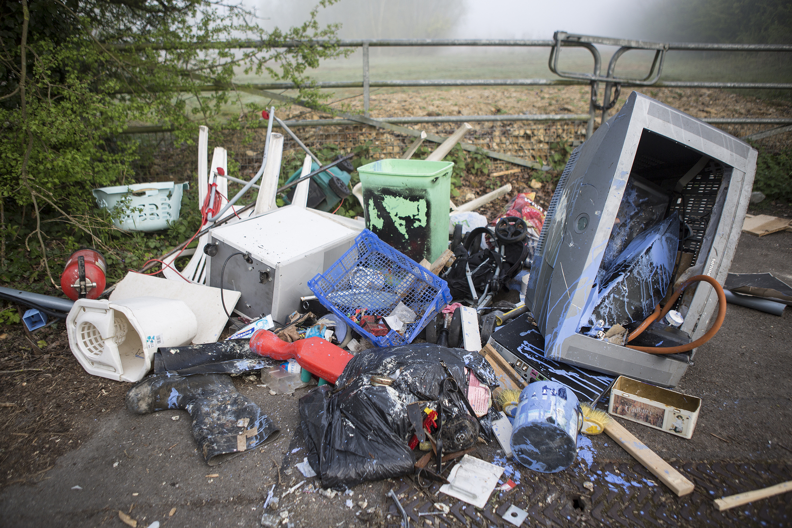 Illegally dumped waste