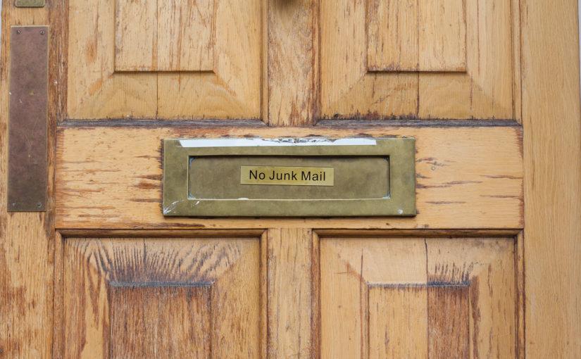 No junk mail letterbox