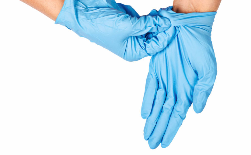 used medical gloves - infectious waste