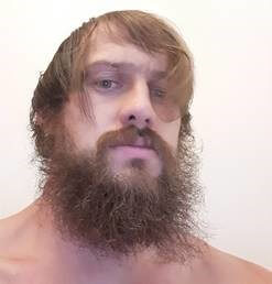 Chris Hale, Commercial Manager at Forge Recycling, with lots of hair for charity shave
