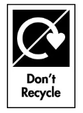 The don't recycle symbol