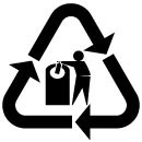 The glass recycling symbol