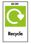 Recycle lid on symbol
